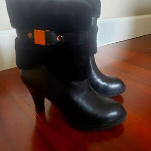 Chic Black High-Heeled Ankle Boots